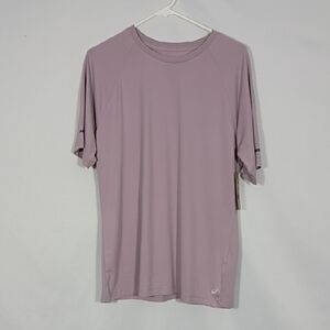 NWT Asics Men's Dusty Plum Heather Raglan Core Short Sleeve Tee Size Small
